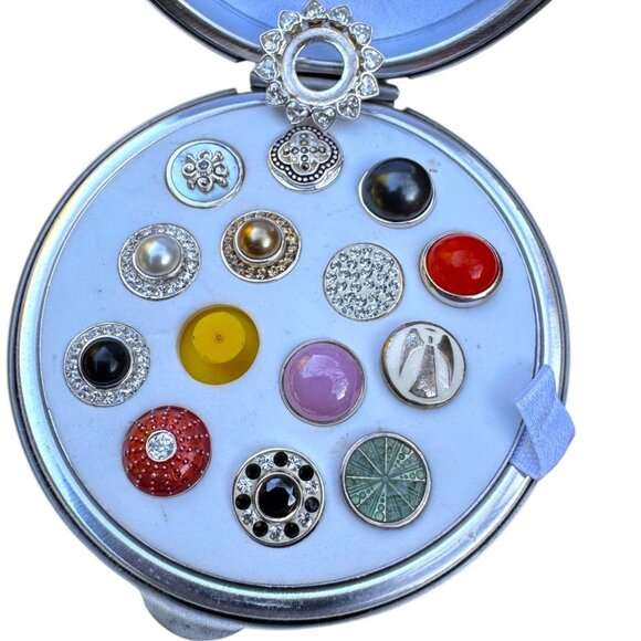 Kameleon Jewel Pop Lot Of 13 Charms With Sterling Silver Jewelry Case & Pendant - Picture 1 of 14